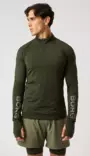 Björn Borg Midlayer Half Zip miesten treenipaita tummanvihreä - Miesten treenivaatteet - 73214659432 - 1