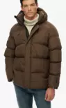 Superdry Hooded 5 Baffle Sports Puffer miesten talvitakki slate brown - Miesten urheilutakit ja puvut - 50630687492 - 1