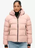 Superdry Hooded Sports Puffer Jacket naisten talvitakki vintage blush - Naisten takit ja puvut - 50630688392 - 3