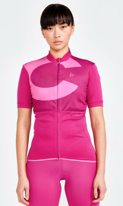 Craft Core Endur Logo Jersey naisten pyöräilypaita roxo/camelia - Naisten pyöräilyvaatteet - 73185736892 - 1