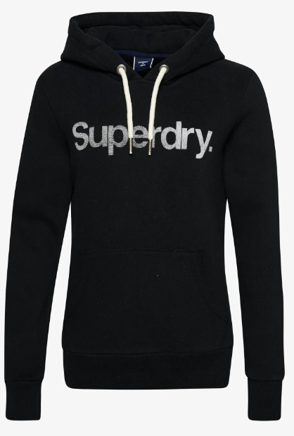 Superdry CL Hood naisten huppari black - Naisten urheilupaidat ja hupparit - 505972623162 - 1