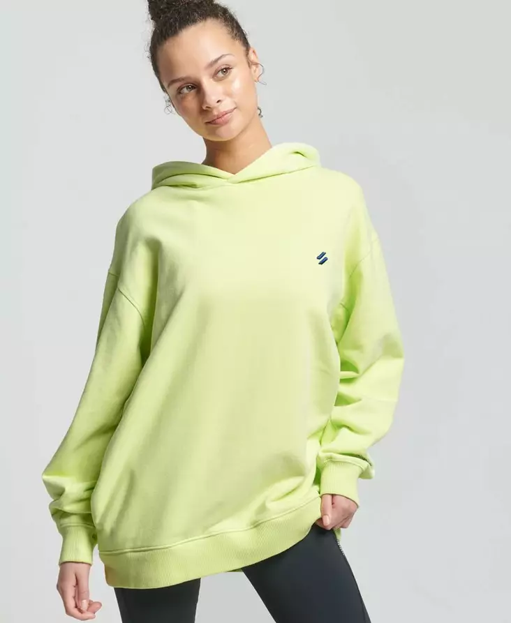 Superdry Core Oversize Hoodie naisten huppari yellow - Naisten urheilupaidat ja hupparit - 50578475412 - 1