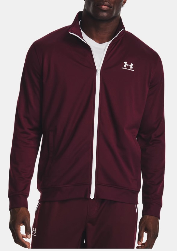 Under Armour Sportstyle Tricot Jacket miesten verryttelytakki dark maroon - Miesten urheilupaidat ja hupparit - 1968840942 - 1