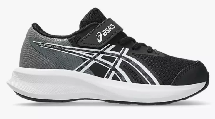 Asics Patriot 14 PS lasten juoksukengät musta/valkoinen - Lasten juoksukengät - 1014A391-002 - 1