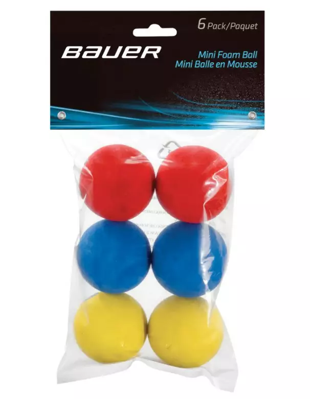 Bauer Mini Foam pallo 6kpl - Jääkiekkomailat YTH Flex 10-35 - 680680997502 - 1