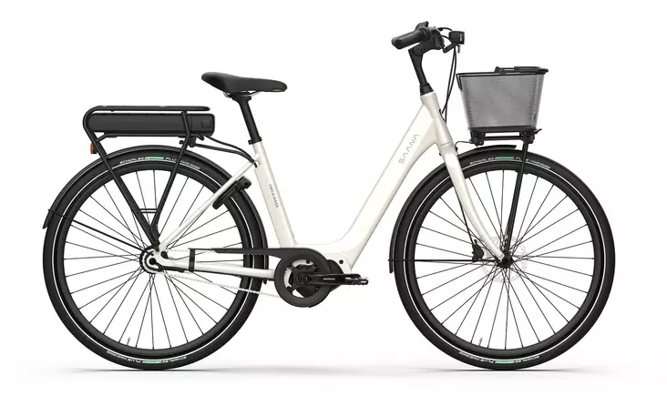 Helkama E-Saana 7v 28" sähköpyörä helmiäisvalkoinen - Kaupunkisähköpyörät - 641749260622 - 1