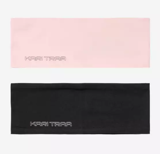Kari Traa Una Headband 2pk panta musta/vaaleanpunainen - Pipot, lippikset ja pannat - 7048653259652 - 1