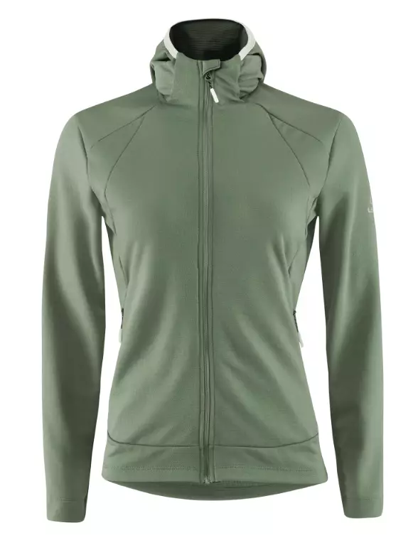 Löffler Zip-Hoody Tech-Merino naisten hupparitakki vihreä - Naisten urheilupaidat ja hupparit - 30054-252 - 1