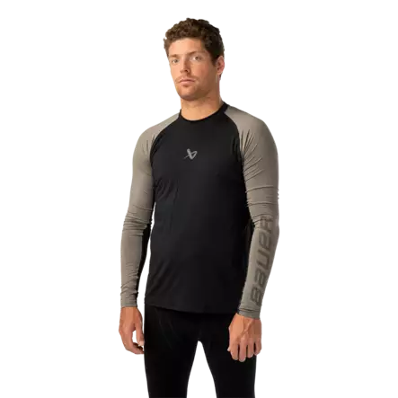 Bauer Performance Baselayer Top SR aluspaita Hengittävää materiaalia oleva pitkähihainen aluspaita - Suojavarusteet jääkiekkoon - 41-41-68869879283 - 2