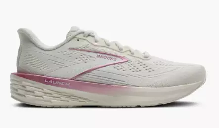 Brooks Launch 12 juoksukengät valkoinen/pinkki - Naisten juoksukengät - 1953947833 - 1