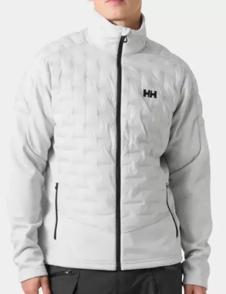 Helly Hansen HP Hybrid Stretch Insulator miesten hybriditakki vaaleanharmaa - Miesten urheilutakit ja puvut - 34103-853 - 1