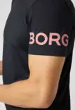Björn Borg Borg T-Shirt miesten treenipaita musta/pinkki - Miesten treenivaatteet - 73214659393 - 2