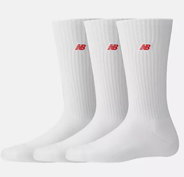 New Balance Patch Logo Crew 3pr sukkapaketti valkoinen - Urheilusukat - LAS33763 - 1