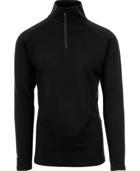 North Outdoor Sensitive 225 Merino Zip Shirt miesten merinovillapoolo black - Miesten väli- ja alusasut - 64384420463 - 1