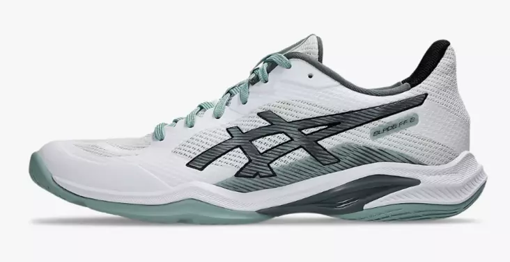 Asics Blade FF 2 sisäpelikengät valkoinen/vhreä - Miesten sisäpeli ja treenikengät - 1071A117-103 - 1