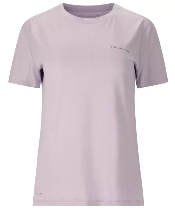 Endurance Alvaly Melange S/S Tee naisten treenipaita meleerattu orkidea - Naisten treenivaatteet - E243392-4393 - 1