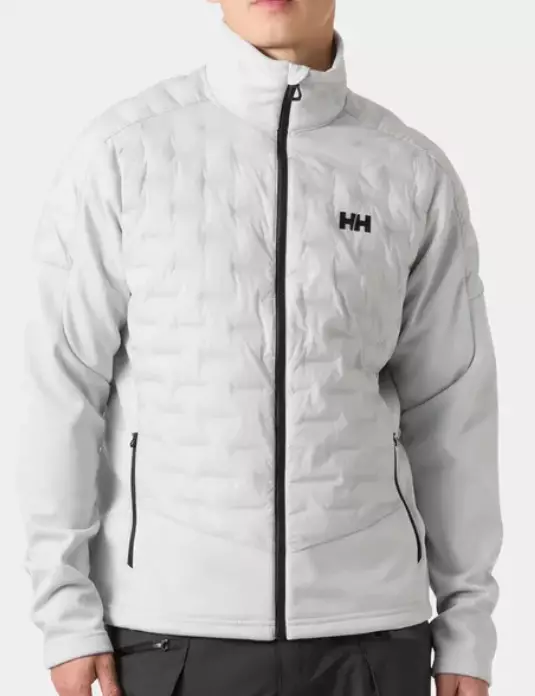 Helly Hansen HP Hybrid Stretch Insulator miesten hybriditakki vaaleanharmaa - Miesten urheilutakit ja puvut - 34103-853 - 1