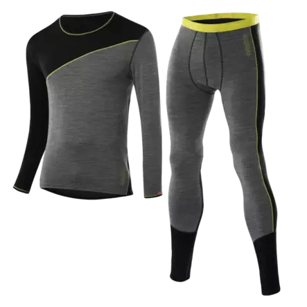 Löffler Set Transtex Merino miesten kerrasto musta/harmaa - Miesten alusvaatteet ja sukat - 41-41-90060637034 - 1