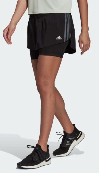 Adidas Run Icons 3S Skort naisten shorts - Naisten juoksuvaatteet - HC6324 - 1