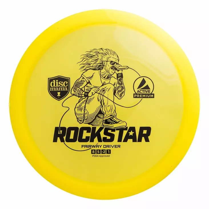 Discmania Active Premium Rockstar frisbeegolfkiekko keltainen - Frisbeegolf - 6430074954574 - 1