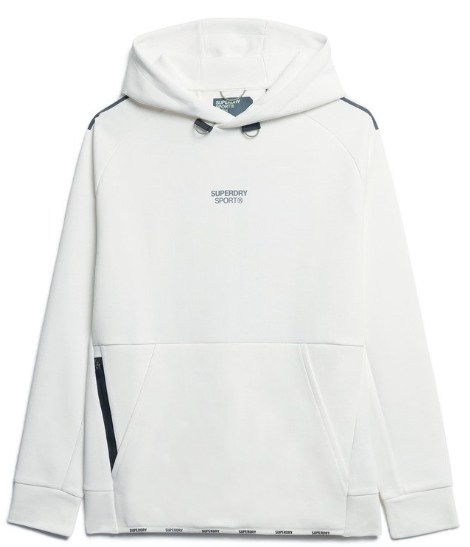 Superdry Sport Tech Logo Loose Hoodie miesten huppari valkoinen - Miesten urheilupaidat ja hupparit - 50630680584 - 1