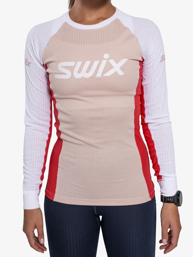 Swix RaceX Classic LS naisten alusasun paita peach whip/ teaberry - Naisten väli- ja alusasut - 10110-23-97104 - 1