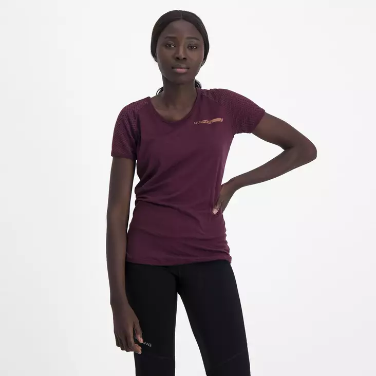 Ulvang Pace Tee naisten juoksupaita fig - Naisten juoksuvaatteet - 70459526114 - 1