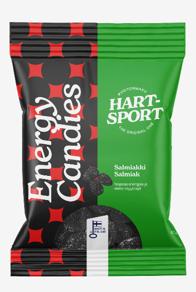 Hartsport energiakarkkipussi salmiakki - Lisäravinteet - 6430077255234 - 1