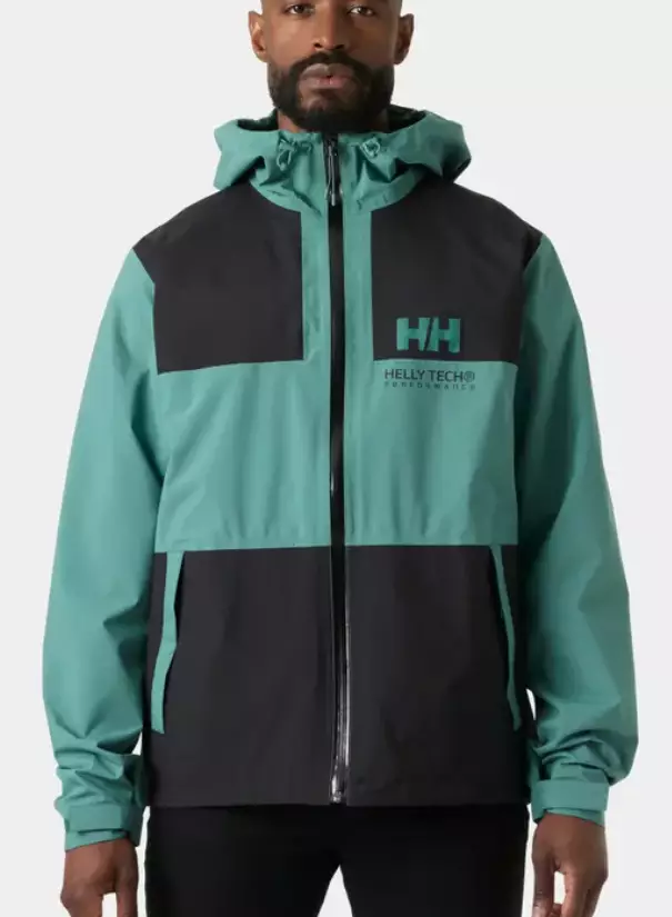Helly Hansen Ace Rain Jacket miesten ulkoilutakki vihreä/musta - Miesten urheilutakit ja puvut - 54534-494 - 1