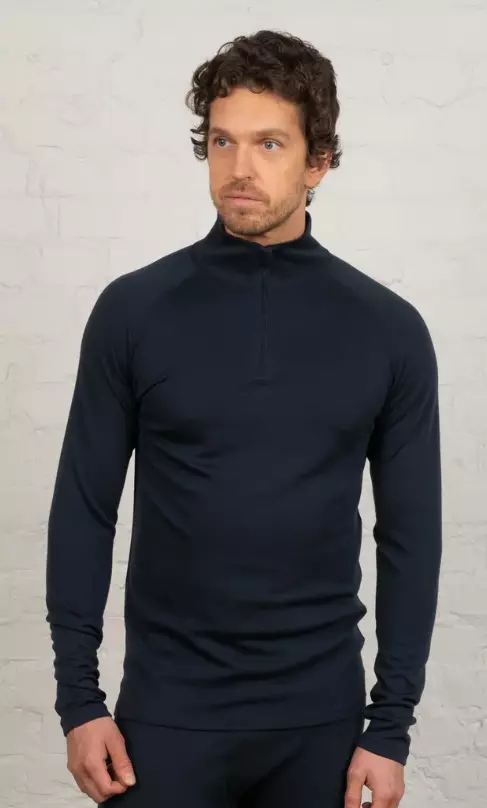 North Outdoor Sensitive 225 Merino Zip Shirt miesten merinovillapaita indigonsininen - Miesten väli- ja alusasut - 64384421434 - 1