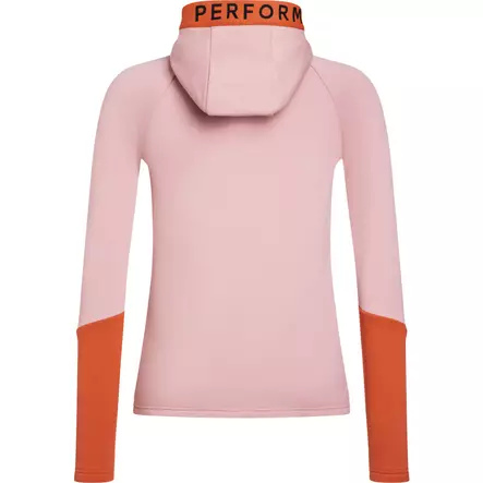 Peak Performance Rider Mid Zip Hood naisten hupparitakki warm blush/paprika - Naisten paidat ja yläosat - 41-41-73332696135 - 2