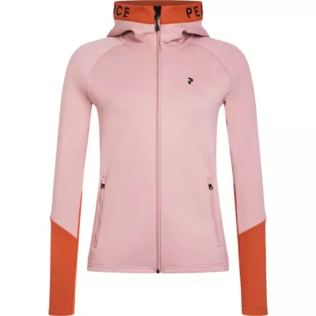 Peak Performance Rider Mid Zip Hood naisten hupparitakki warm blush/paprika - Naisten paidat ja yläosat - 41-41-73332696135 - 1