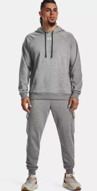 Under Armour Rival Fleece Hoodie miesten huppari harmaa - Miesten paidat ja yläosat - 41-41-1379757-025 - 1