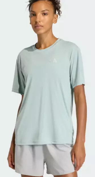 Adidas Run Ess Tee naisten juoksupaita vaaleanvihreä - Naisten juoksuvaatteet - KD0625 - 1