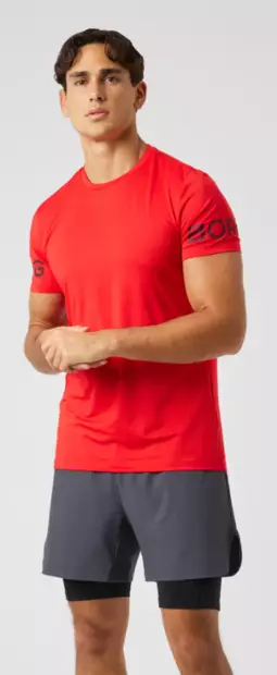 Björn Borg Borg T-Shirt miesten treenipaita punainen - Miesten treenivaatteet - 73214659395 - 1