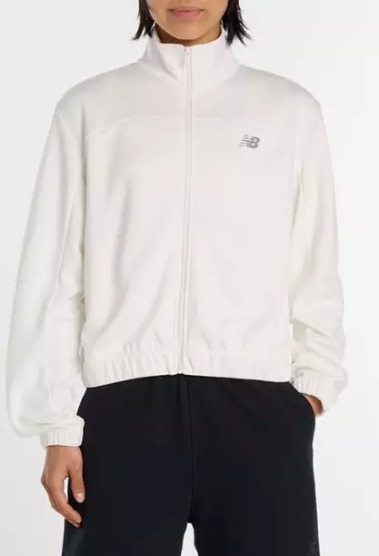 New Balance SP Double Knit FZ naisten verkkatakki luonnonvalkoinen - Naisten takit ja puvut - 1986884895 - 1