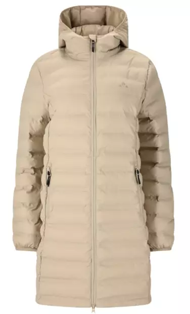 Whistler Froze Long Light Puffer naisten kevytvanutakki beige - Naisten takit ja puvut - W251210-1265 - 1
