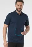 Löffler Poloshirt Tencel miesten pikee tummansininen - Miesten t-paidat - 24719-495 - 3