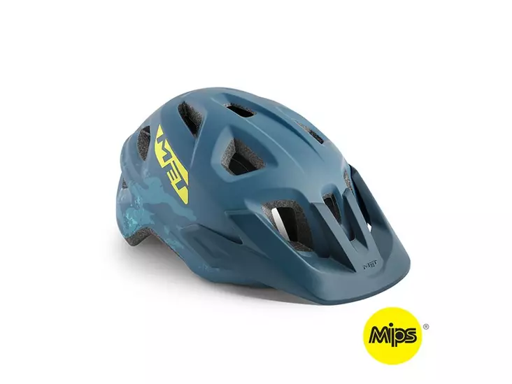 MET Eldar MIPS® pyöräilykypärä petrol blue camo - Lasten pyöräilykypärät - 8015190265445 - 1