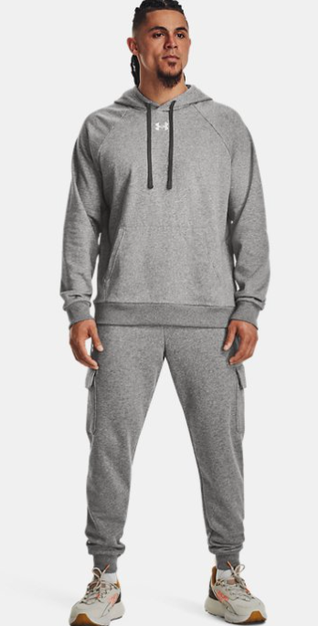 Under Armour Rival Fleece Hoodie miesten huppari harmaa - Miesten urheilupaidat ja hupparit - 1379757-025 - 1