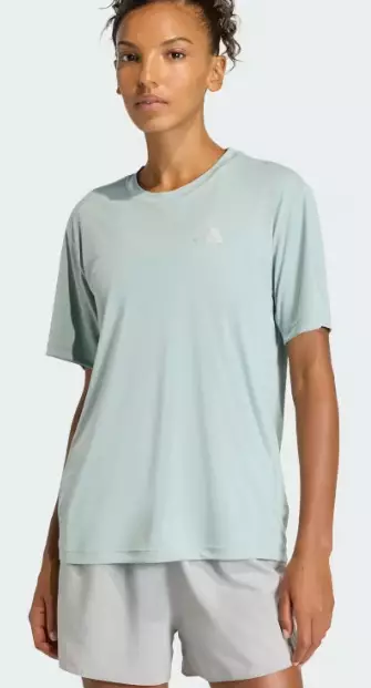 Adidas Run Ess Tee naisten juoksupaita vaaleanvihreä - Naisten juoksuvaatteet - KD0625 - 1