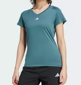 Adidas WE MIN Tee naisten treenipaita vihreä - Naisten treenivaatteet - JY2175 - 1