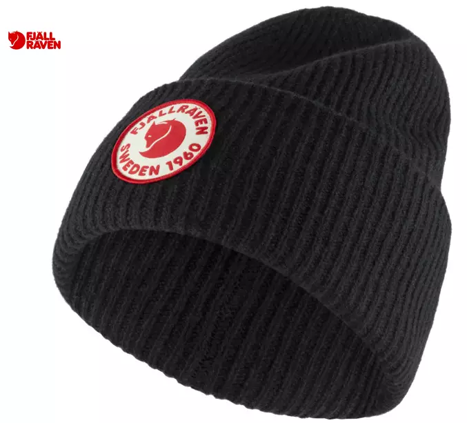 Fjällräven Logo Hat pipo musta - Pipot, lippikset ja pannat - 7323450635305 - 1