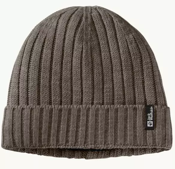Jack Wolfskin Rib Knit Beanie pipo gold coffee - Pipot, lippikset ja pannat - 4064886302975 - 1