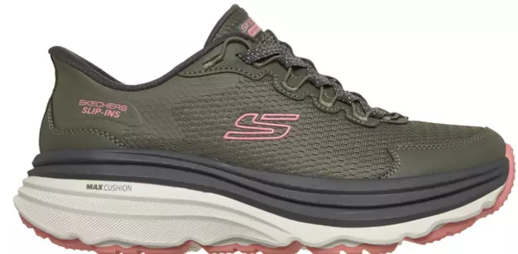 Skechers Slip-ins Zirrus kävelykengät oliivi/pinkki - Naisten kävelykengät - 1987393325 - 1