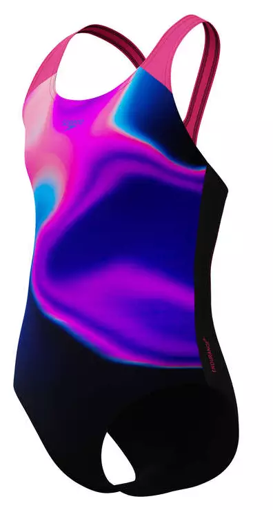 Speedo Print Splashback lasten uimapuku musta/sininen/pinkki - Lasten uima-asut ja uimahousut - 50599379765 - 1