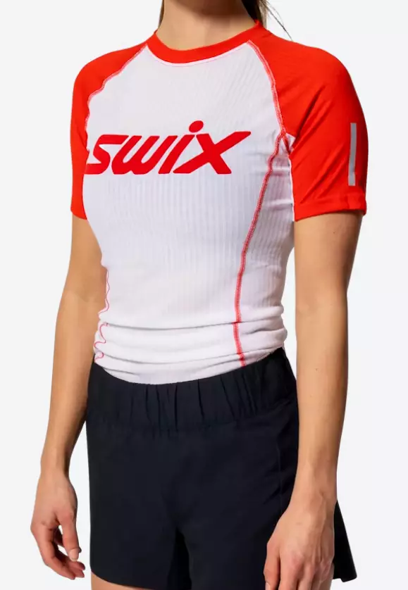 Swix Roadline RaceX SS naisten treenipaita valkoinen/punainen - Naisten treenivaatteet - 10023-23-00035 - 1
