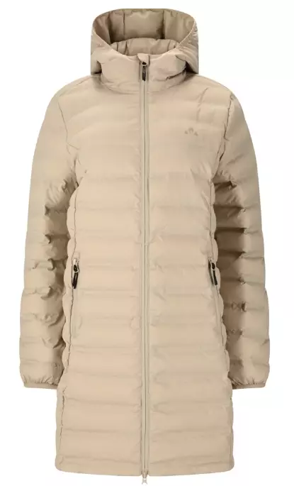 Whistler Froze Long Light Puffer naisten kevytvanutakki beige - Naisten takit ja puvut - W251210-1265 - 1