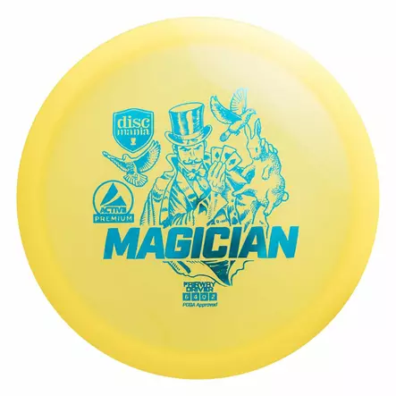 Discmania Active Premium Magician frisbeegolfkiekko keltainen Keltainen - Urheilulajit - 41-41-6430074951566 - 1