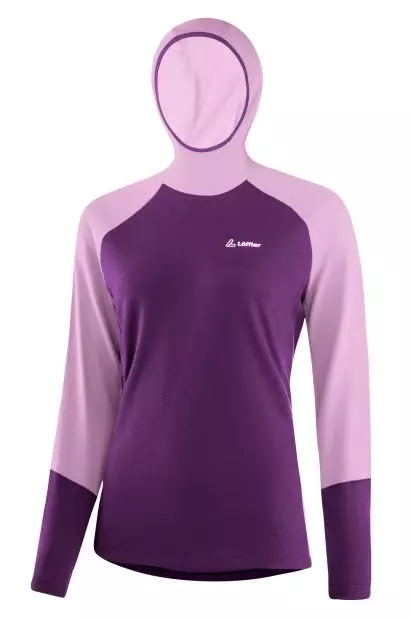 Löffler Hoody Transtex Merino naisten huppari violetti - Naisten paidat ja yläosat - 41-41-27308-556 - 1